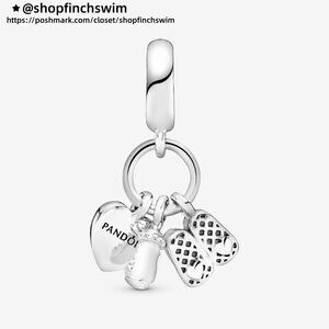 Pandora Baby Bottle & Shoes Dangle Charm